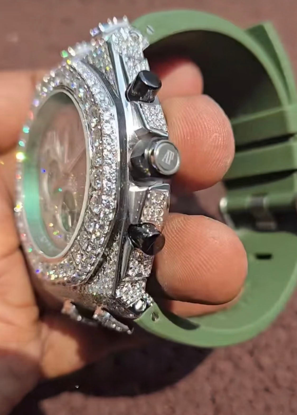 Audemars Piguet Royal Oak Offshore – Green Dial Iced - Out