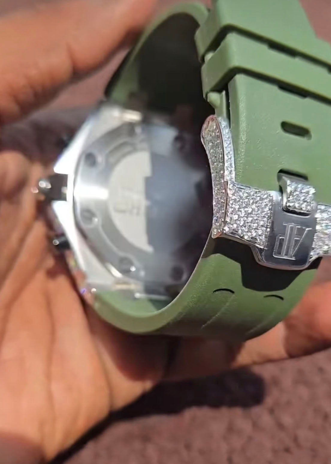 Audemars Piguet Royal Oak Offshore – Green Dial Iced - Out