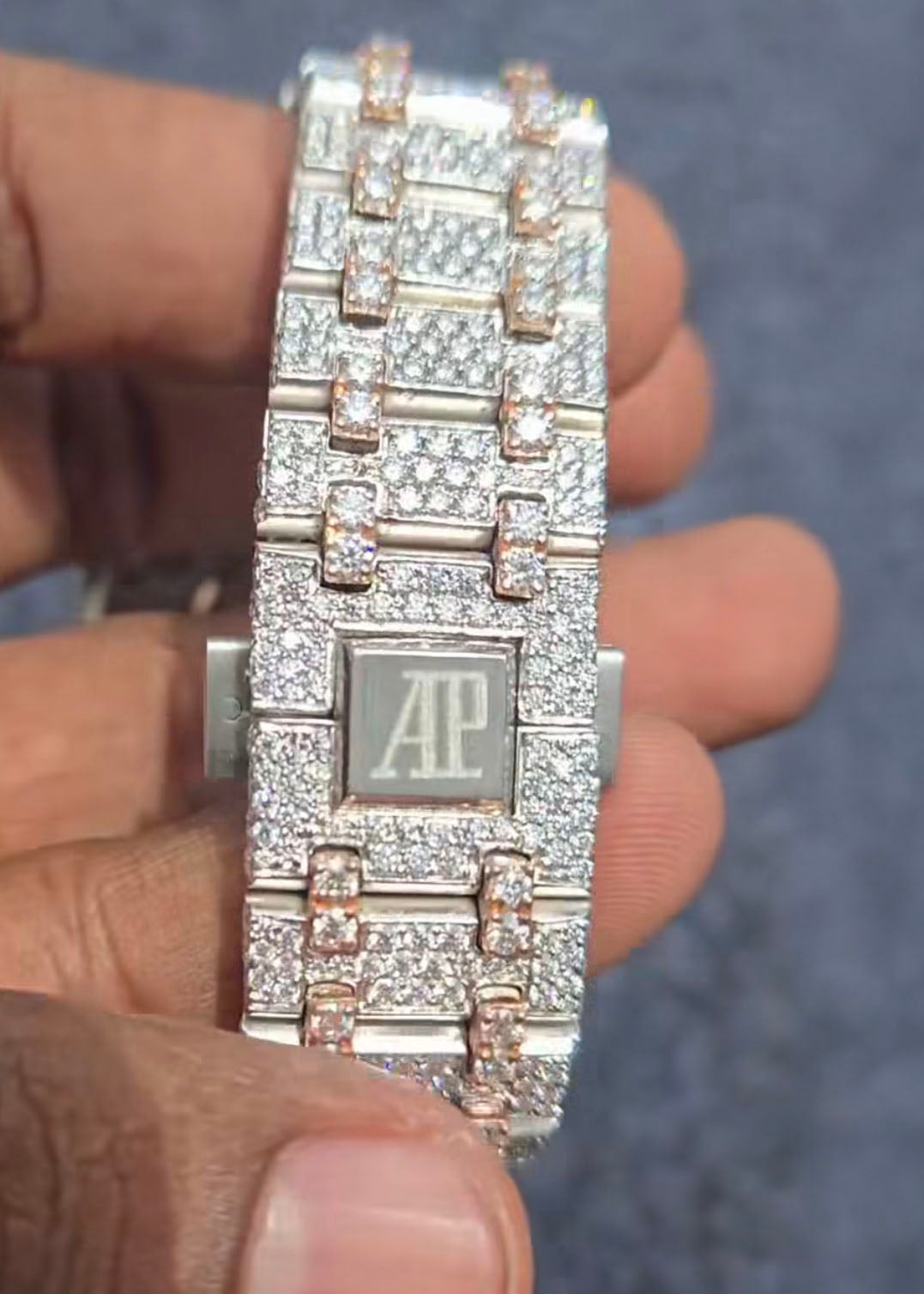 Audemars Piguet Royal Oak – Two-Tone Rose Gold & Silver Iced - Out