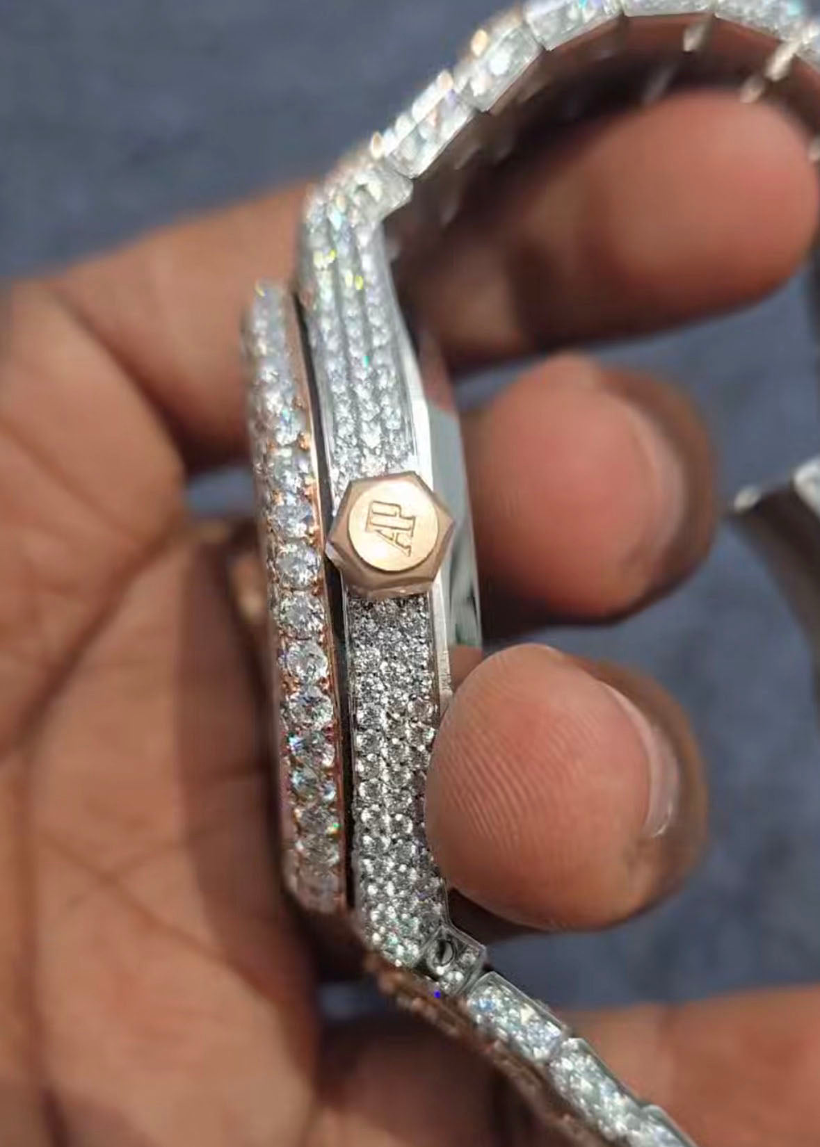 Audemars Piguet Royal Oak – Two-Tone Rose Gold & Silver Iced - Out