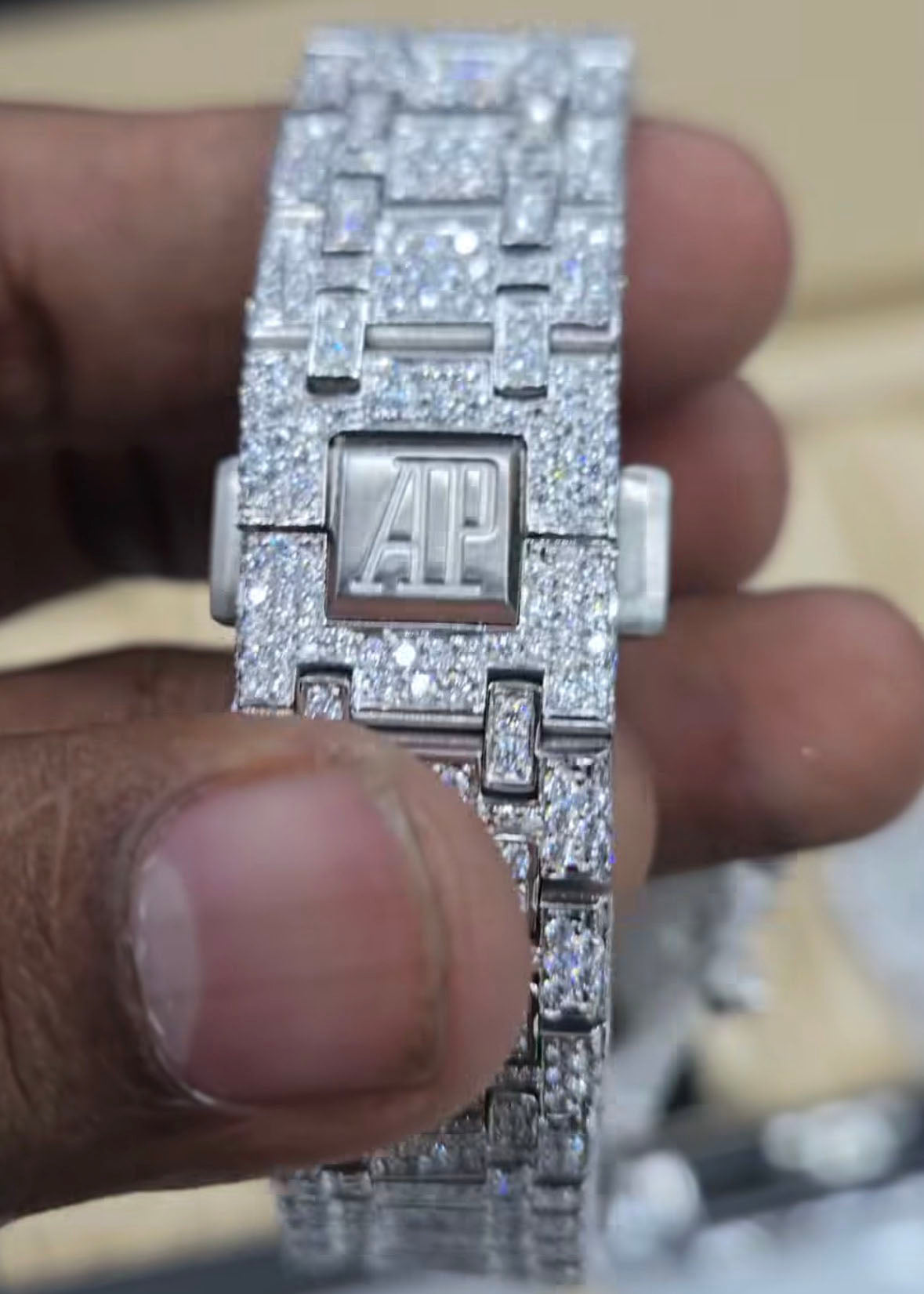 Audemars Piguet Royal Oak Chronograph – Black Dial Iced - Out