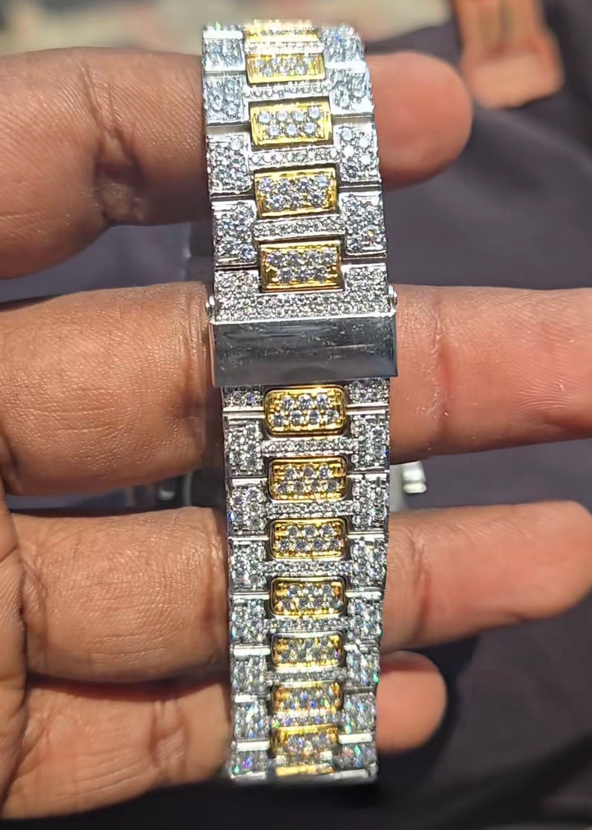 Patek Philippe Nautilus – Two-Tone Gold & Silver Iced - Out