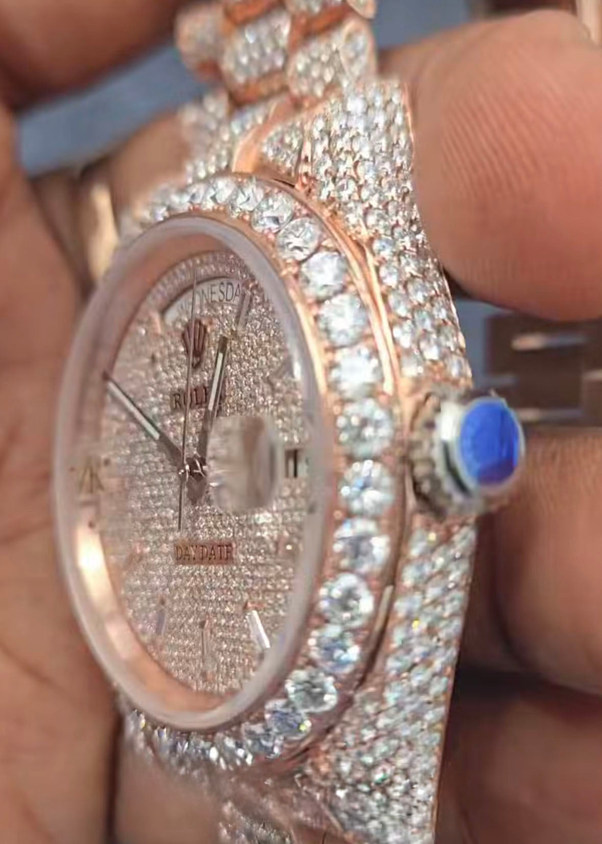 Rolex Day-Date Rose Gold Iced-Out