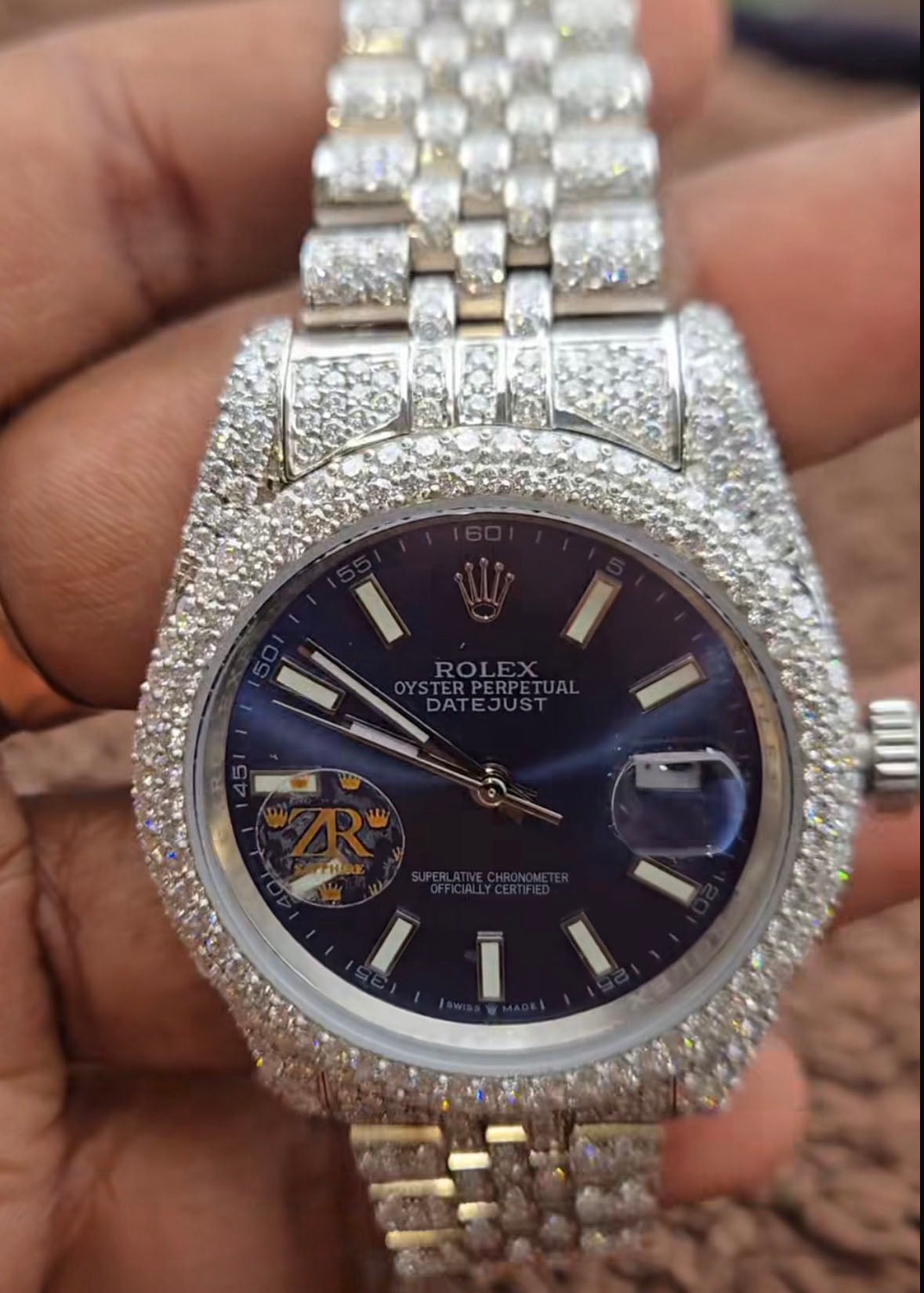 Rolex Datejust – Blue Dial Iced-Out