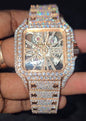 Cartier Santos Skeleton – Rose Gold Iced - Out