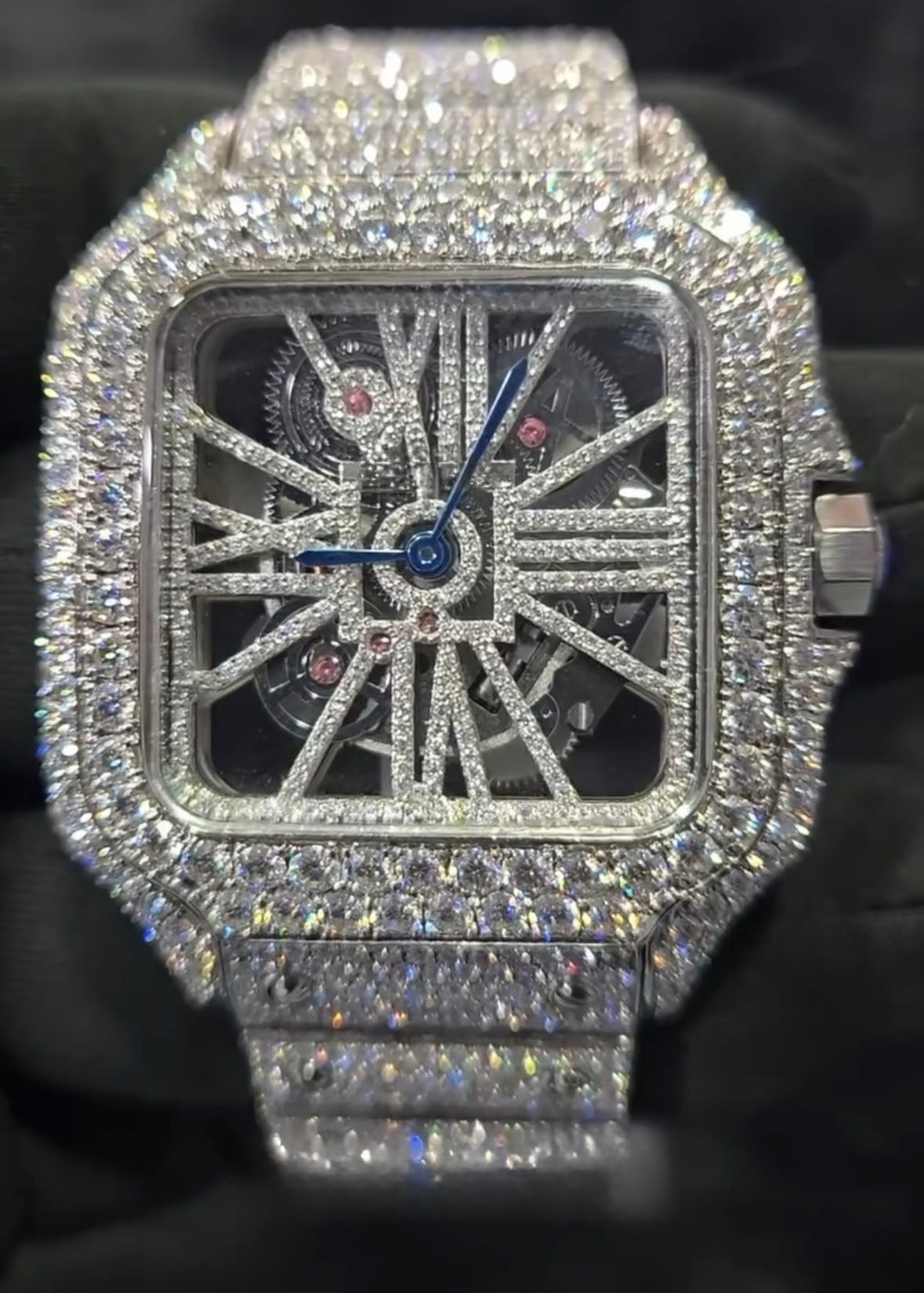 Cartier Santos Skeleton Iced - Out