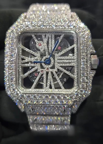 Cartier Santos Skeleton Iced - Out