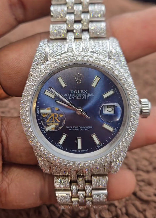 Rolex Datejust – Blue Dial Iced-Out