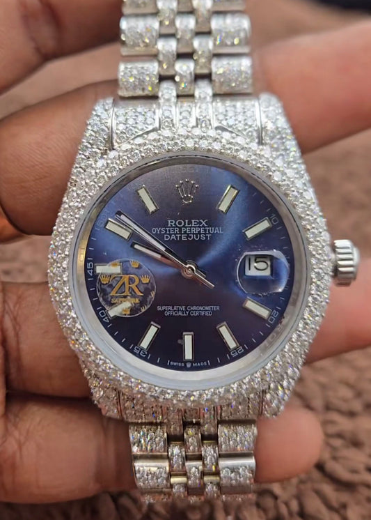 Rolex Datejust – Blue Dial Iced-Out