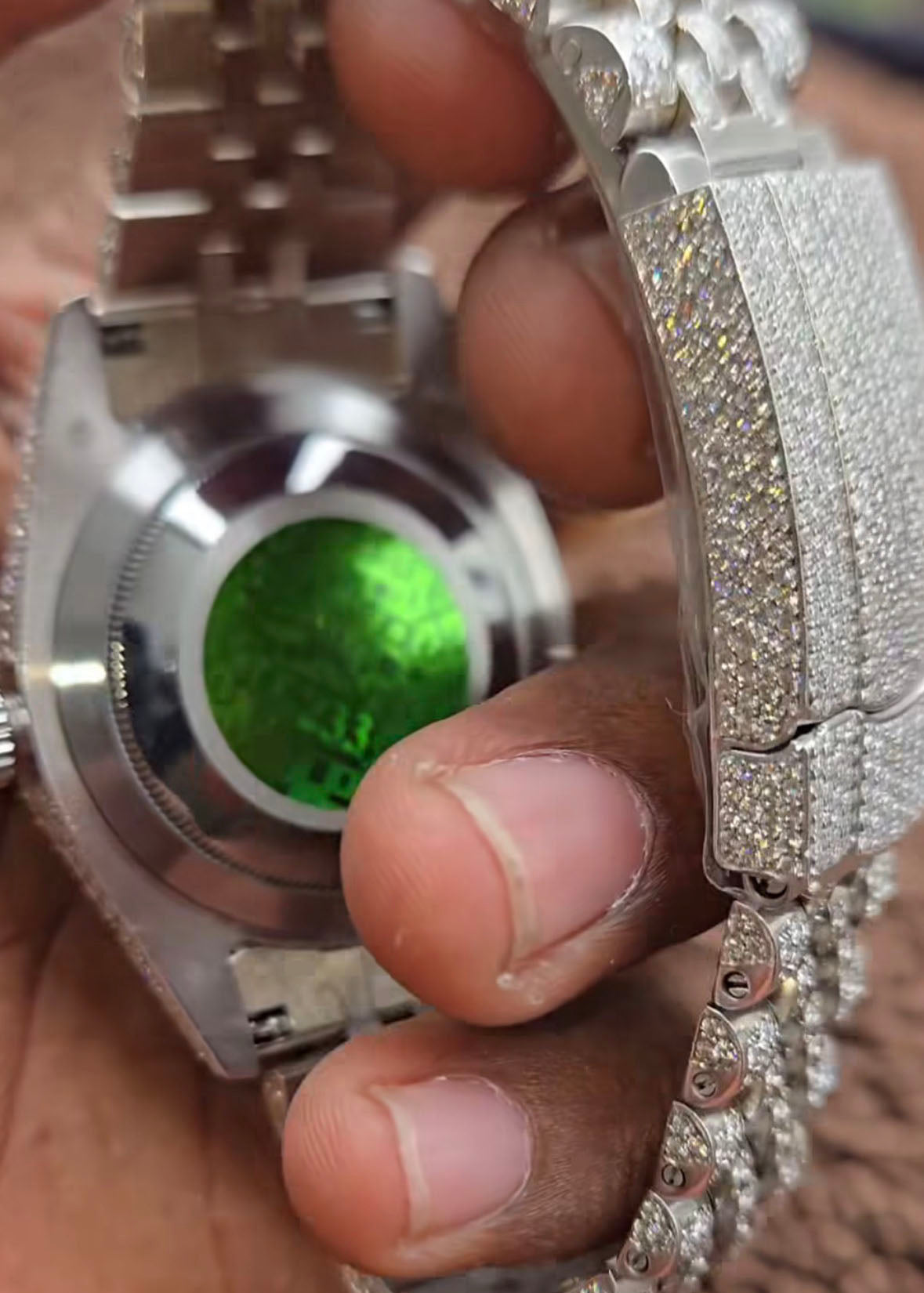 Rolex – Green Roman Dial Two-Tone Iced - Out