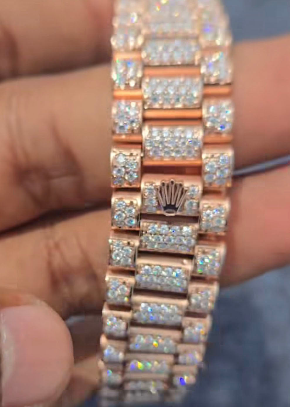 Rolex Day-Date Rose Gold Iced-Out