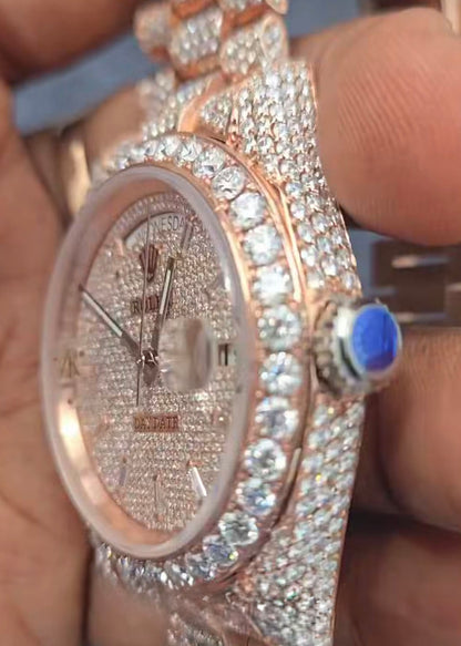 Rolex Day-Date Rose Gold Iced-Out
