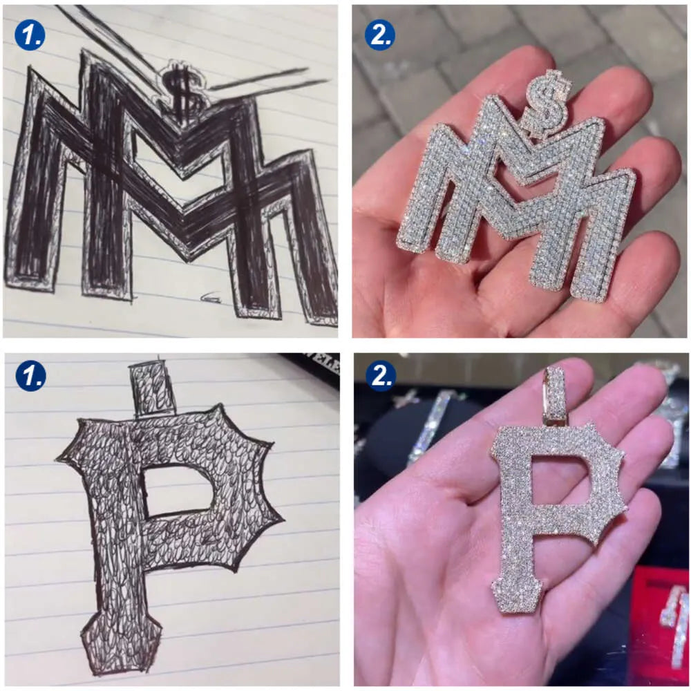 Custom Moissanite Pendant